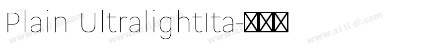 Plain UltralightIta字体转换